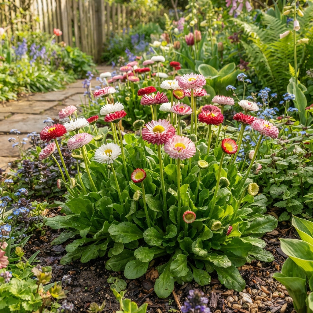 NM Daisy Double Mix Bellis perennis Seeds for Garden Planting