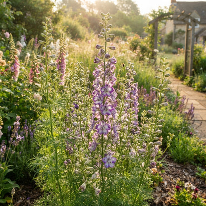 Larkspur Fancy Purple Picotee Flower Seeds for Planting