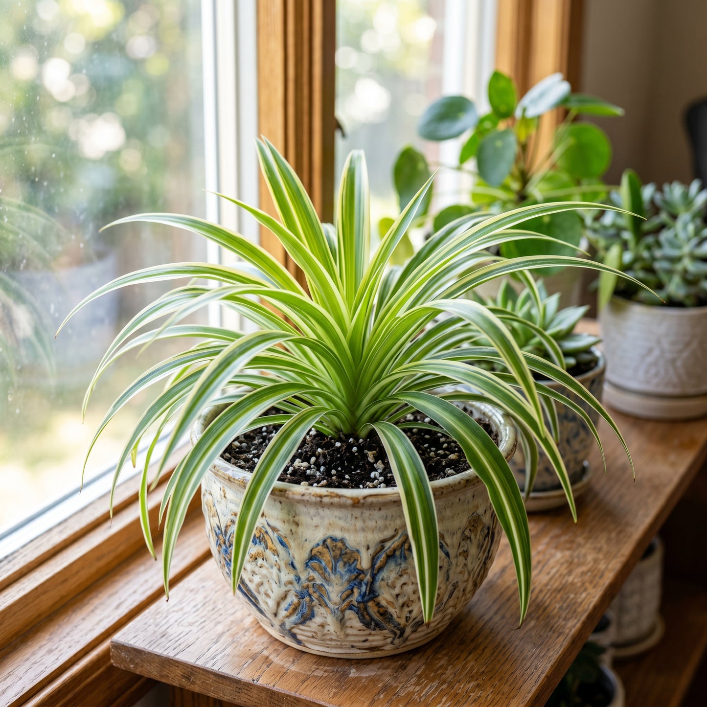 Spider Plant Hawaiian – Variegated Indoor Plant