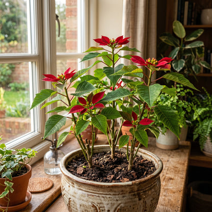 Red Poinsettia Plant Seeds for Indoor Growing