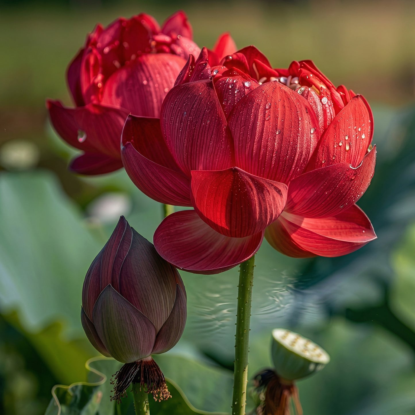 Red Lotus Seeds Nelumbo nucifera – Aquatic Flower Seeds for Pond & Water Garden