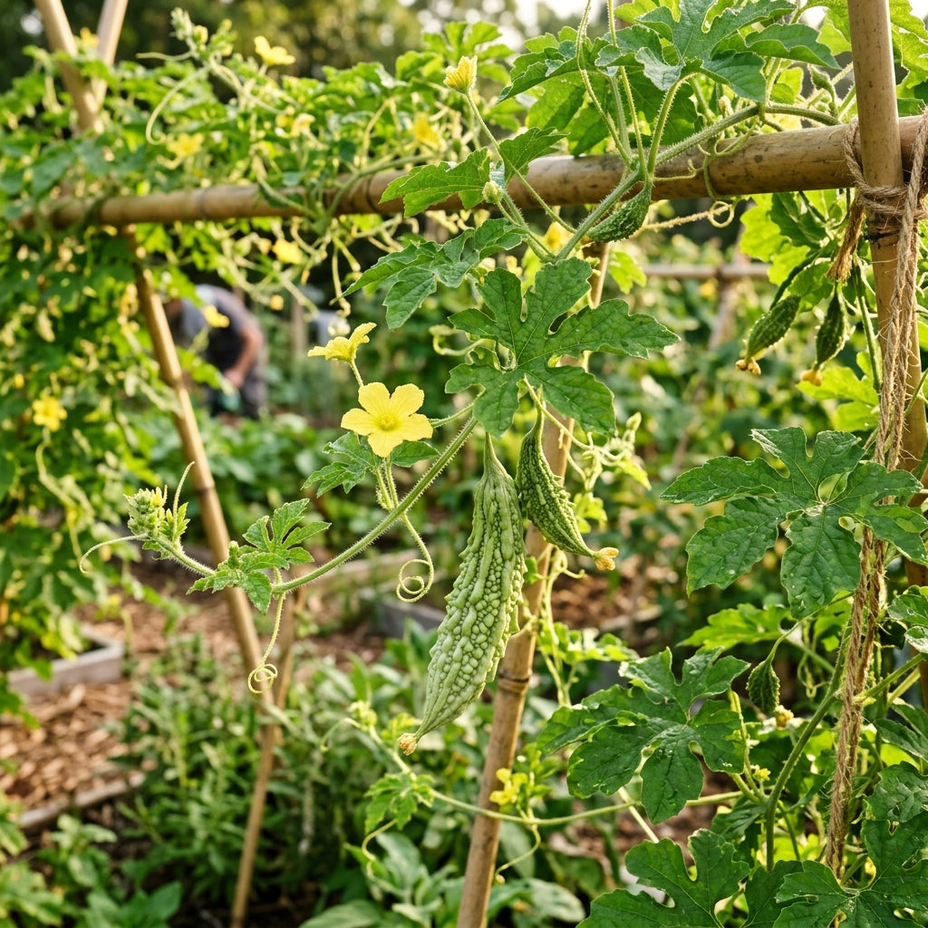 Bitter Melon Japanese Long Seeds – Heirloom Vegetable Seeds