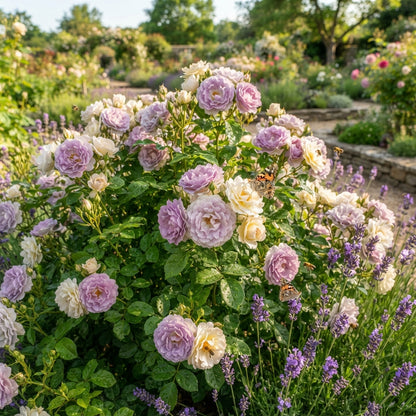 Lavender and White Rose Flower Seeds for Garden Planting