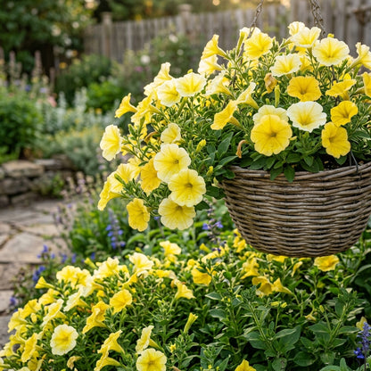 Lemon Yellow Petunia Flower Seeds for Planting