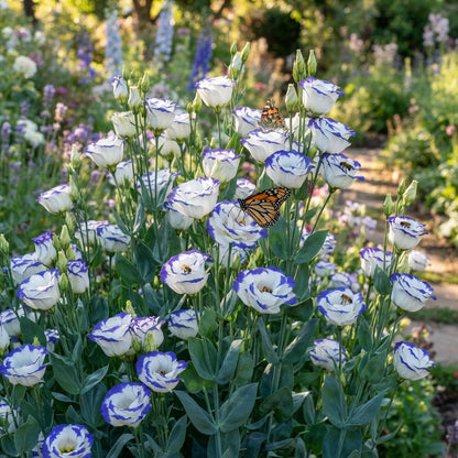 Lisianthus Rosita 2 Blue Picotee Flower Seeds for Planting