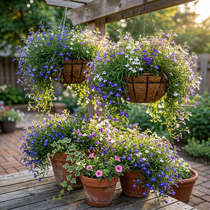 Lobelia Fountains Mixed Seeds – Cascading Colour Mix