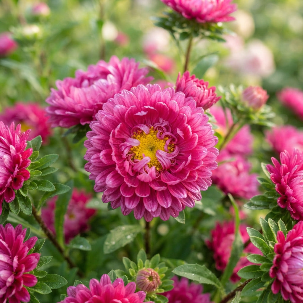 Magenta Aster Flower Seeds for Garden Planting