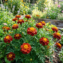 Mahogany Yellow Center Marigold Seeds For Planting