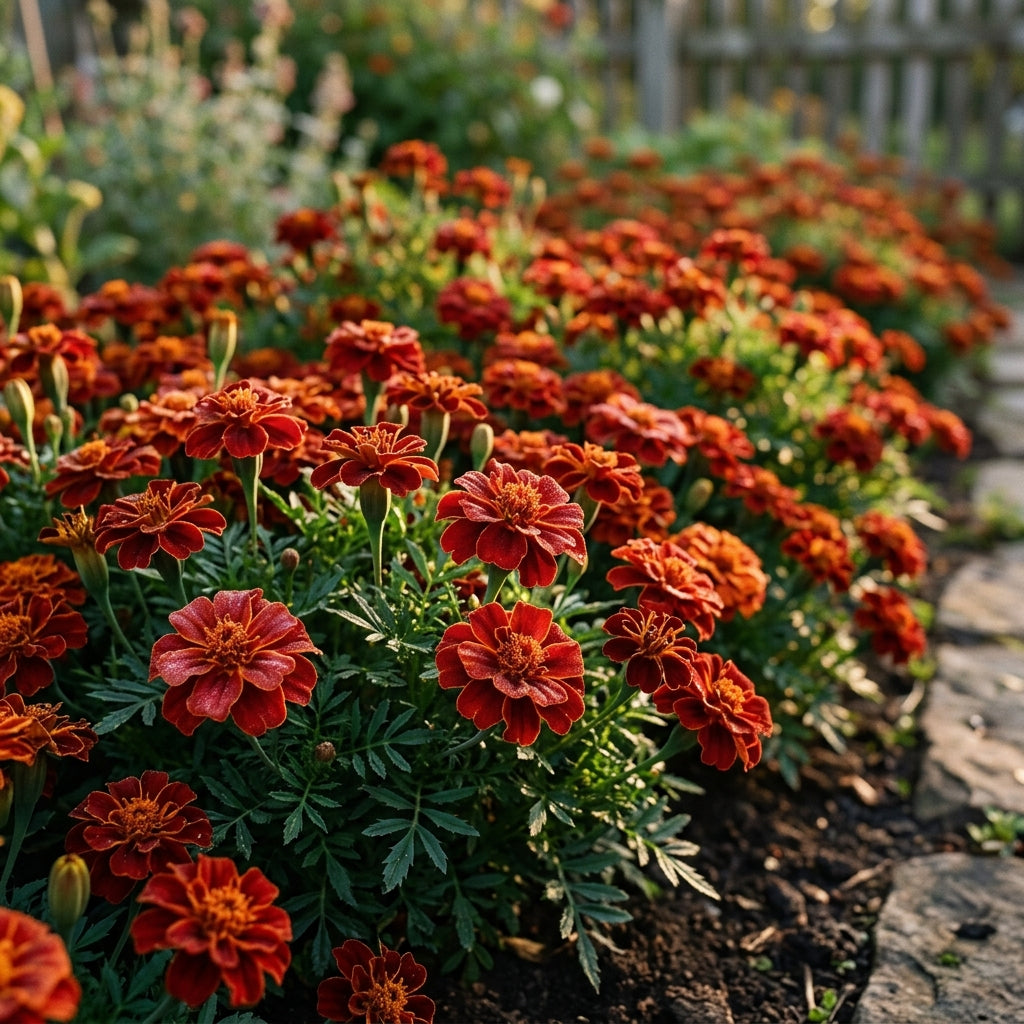 Marigold Safari Red Seeds – Bold Red Garden Blooms