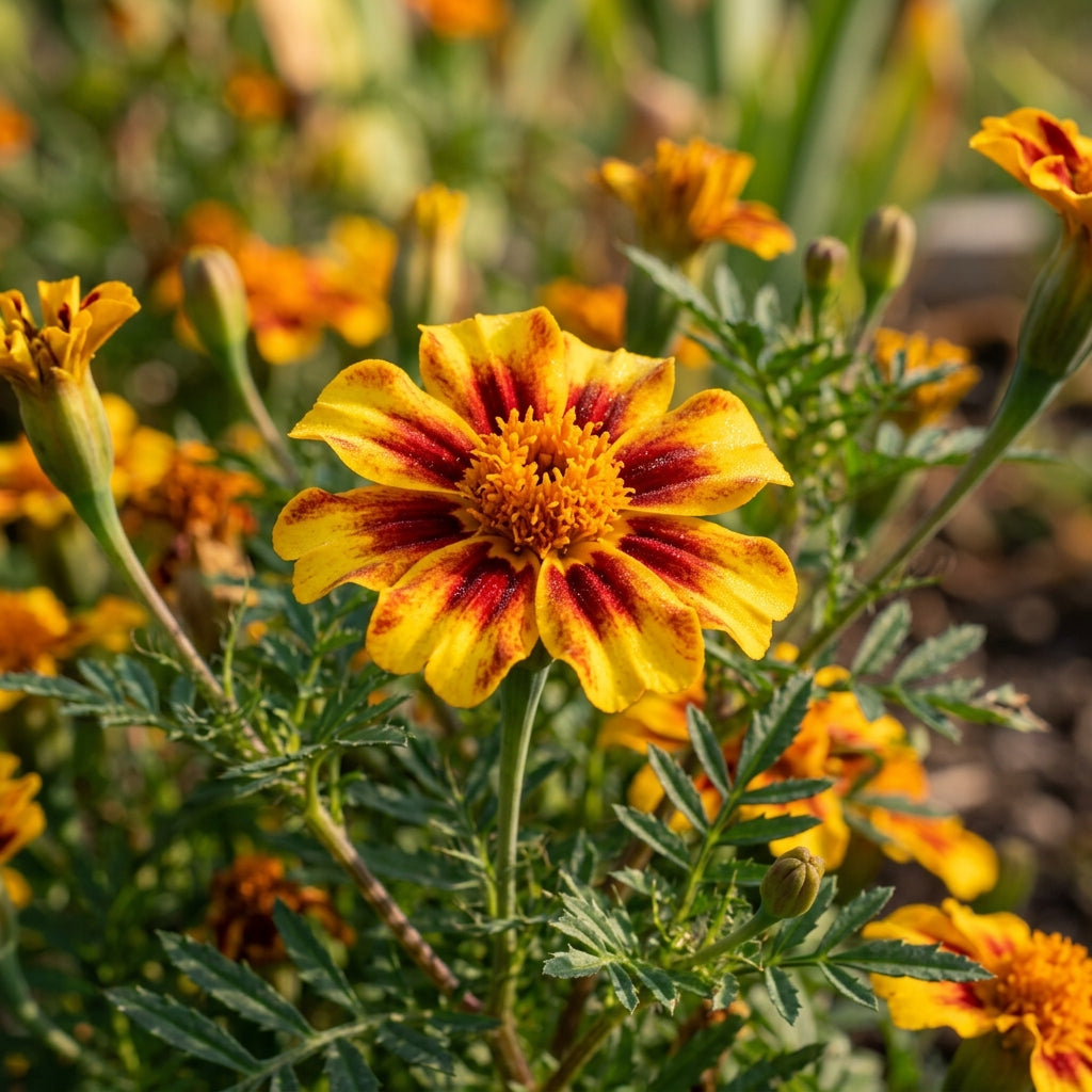 Seednaughty Marietta Marigold Seeds – Decorative Blooms