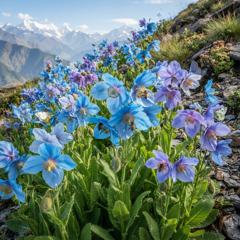 Meconopsis Aculeata Himalayan Blue Poppy Seeds for Planting