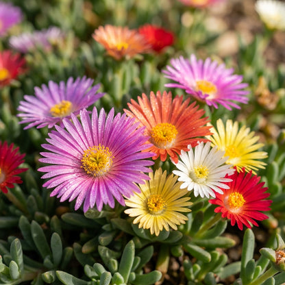 Mesembryanthemum Sparkles Mixed Flower Seeds for Planting