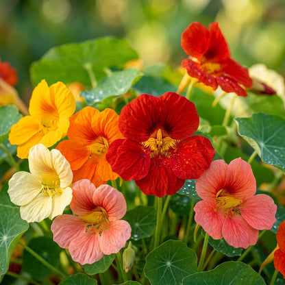 Organic Nasturtium Jewel Mix Seeds – Vibrant Garden Flowers