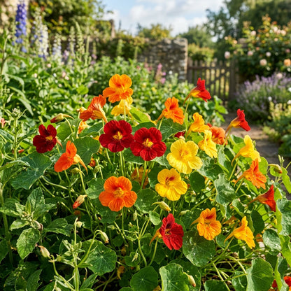 Organic Nasturtium Jewel Mix Seeds – Vibrant Garden Flowers