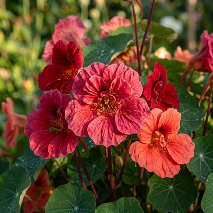 Nasturtium Cherry Rose Jewel Seeds – Edible Blooms