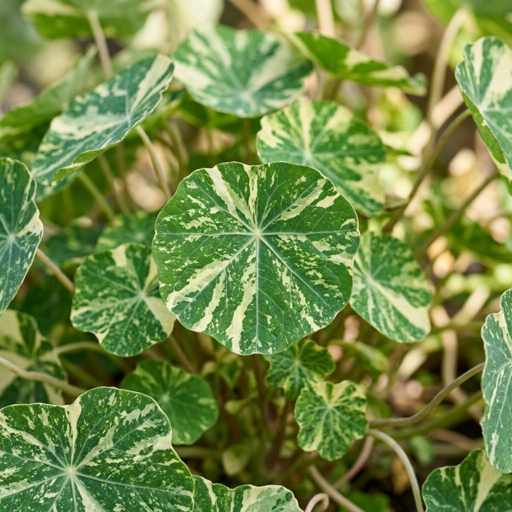 Nasturtium Tom Thumb Alaska Mix Flower Seeds For Planting