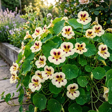 Lady Bird Cream Purple Nasturtium Flower Seeds For Planting