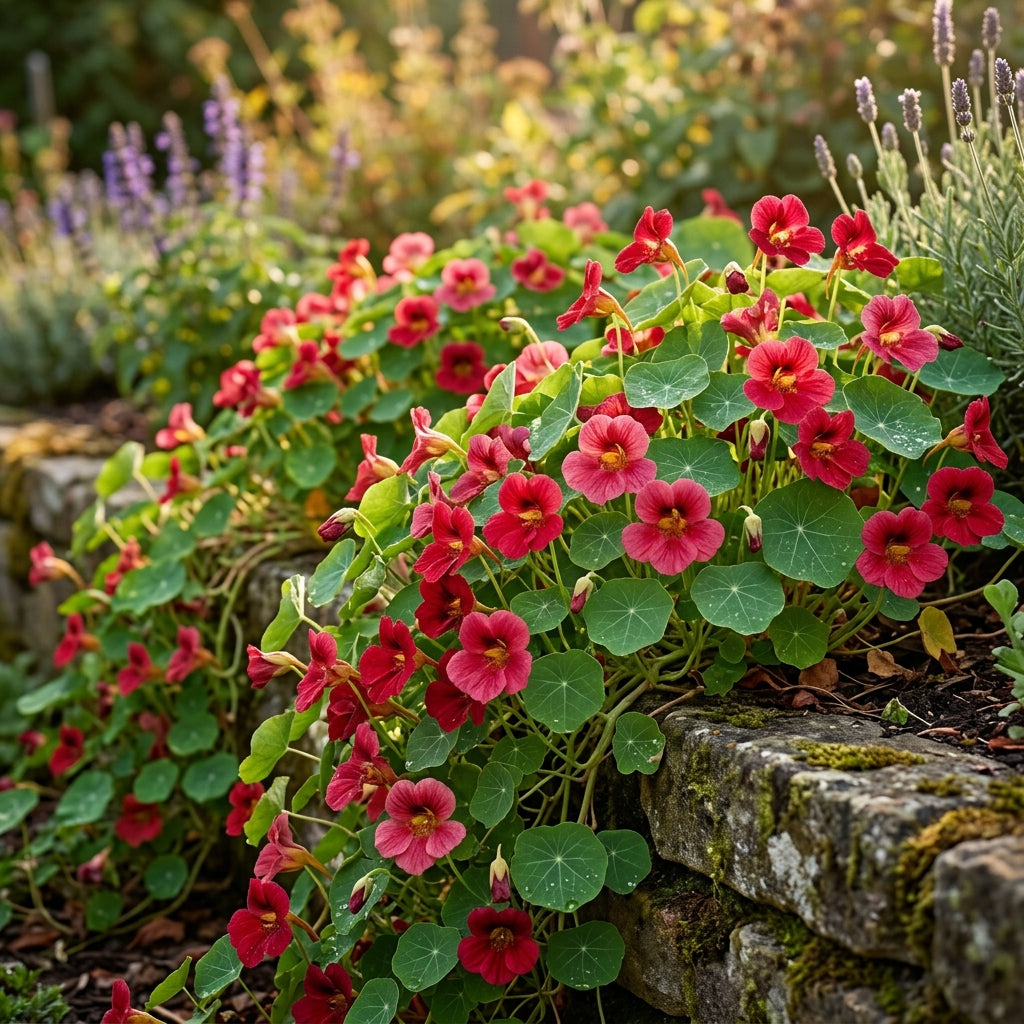 Nasturtium Cherry Rose Jewel Seeds – Edible Blooms