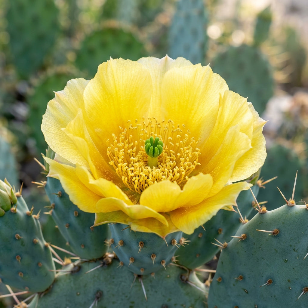 Yellow Opuntia Macrorhiza Seeds - Cactus Flower Seeds for Garden
