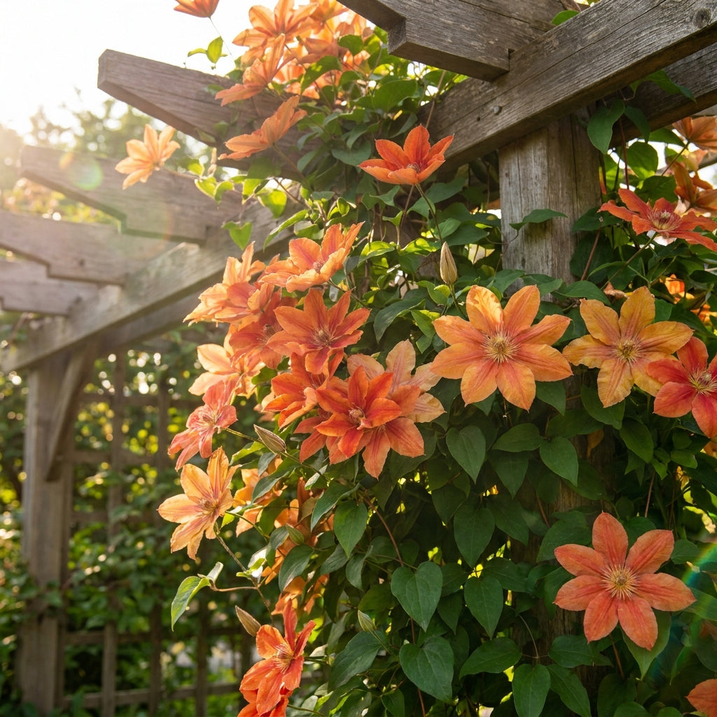 Orange Clematis Flower Seeds for Planting