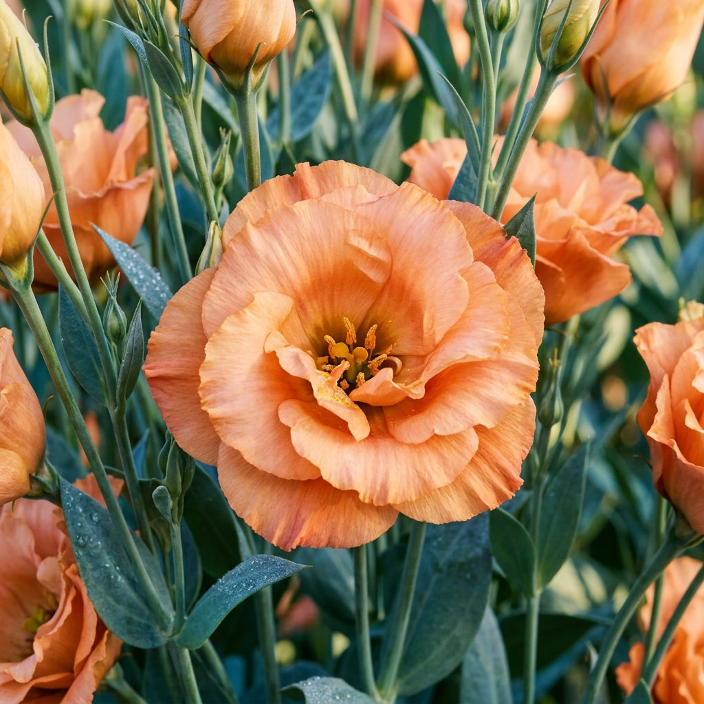 Eustoma Orange Flower Seeds for Garden Planting