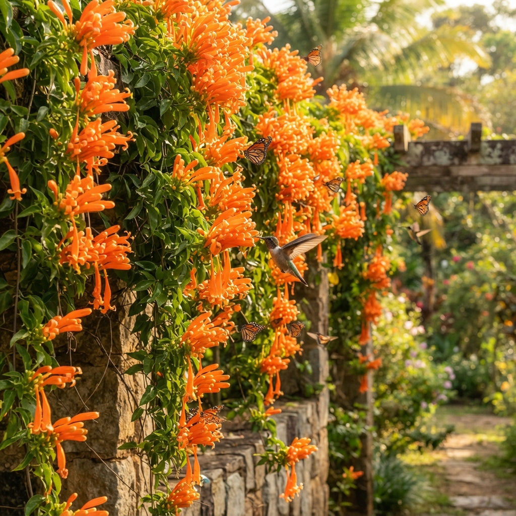 Orange Pyrostegia venusta Trumpet Vine Seeds for Planting