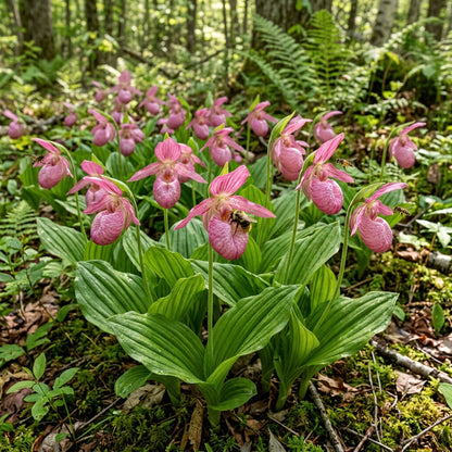 Pink Lady's Slipper Orchid Flower Seeds for Planting