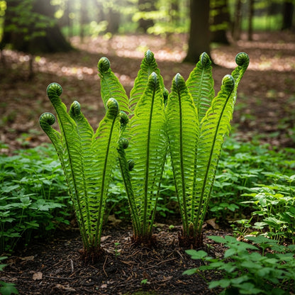 Ostrich Fern Roots for Shade Garden Planting