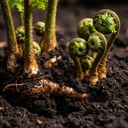 Ostrich Fern Roots for Shade Garden Planting