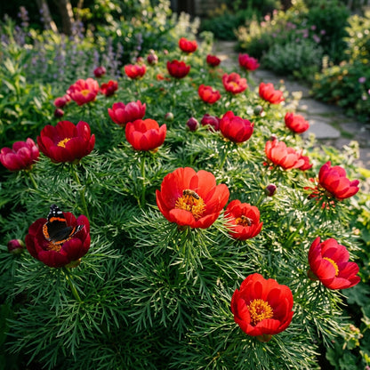 Paeonia tenuifolia Fern-Leaf Peony Seeds for Planting