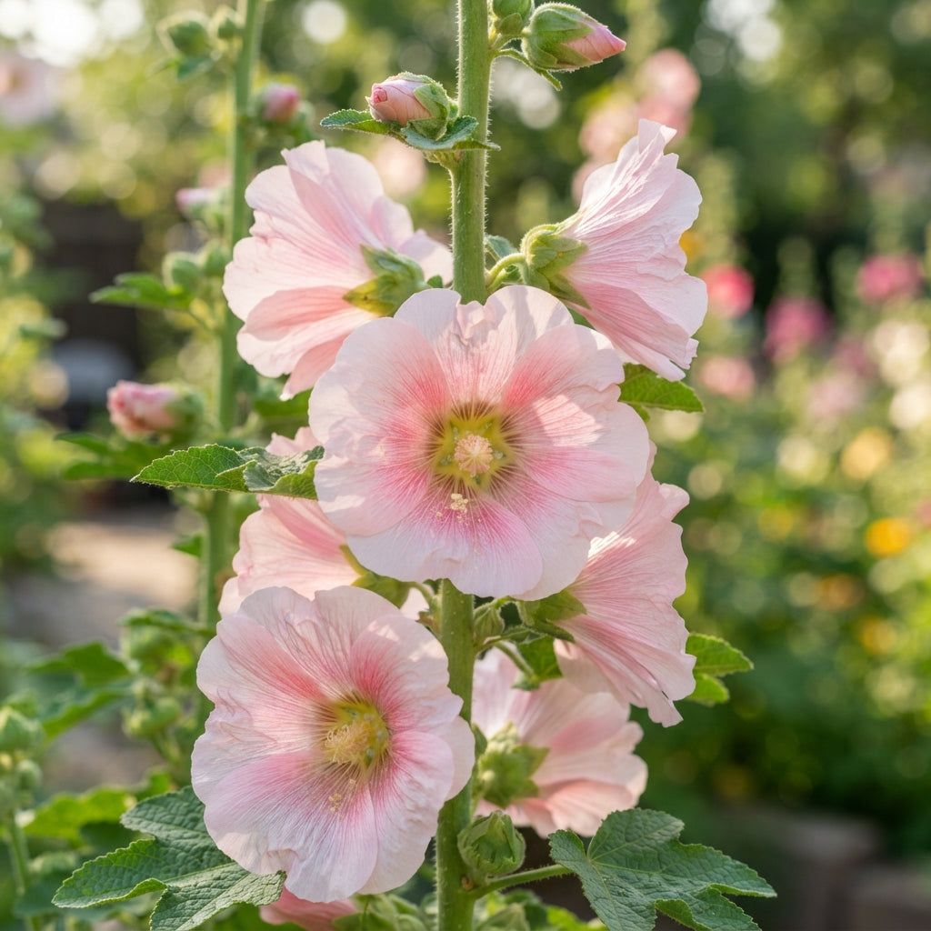Pale Pink Hollyhock Flower Seeds for Planting