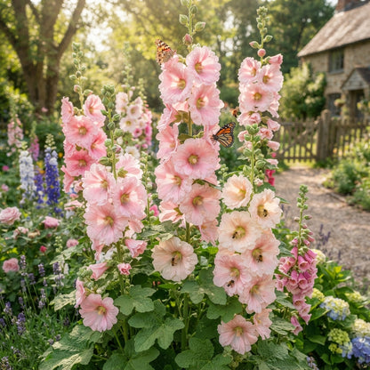 Pale Pink Hollyhock Flower Seeds for Planting