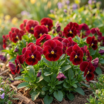 Viola Pansy Arkwright Ruby Seeds for Garden Planting