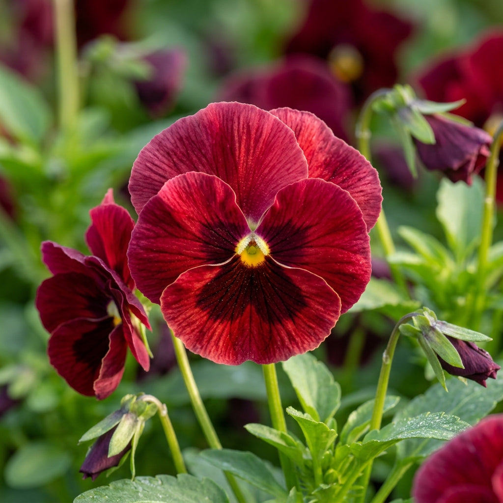 Viola Pansy Arkwright Ruby Seeds for Garden Planting
