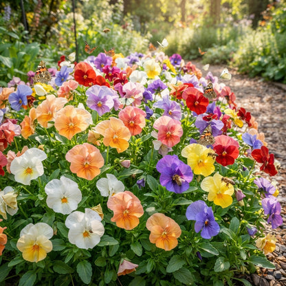 Pansy Clear Crystals Mixed Flower Seeds