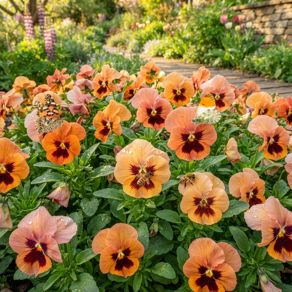 Pansy Padparadja F2 Flower Seeds for Planting