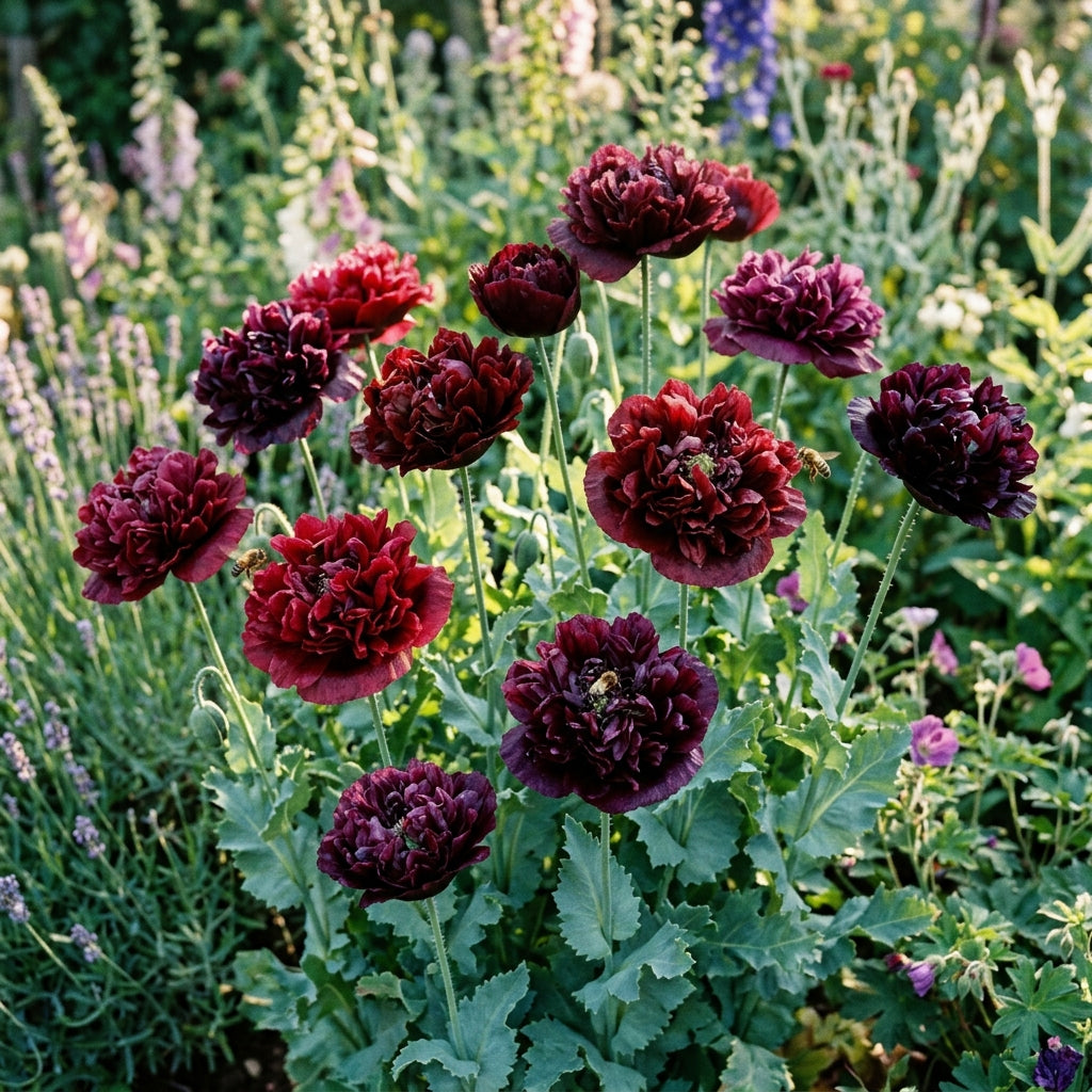 Papaver Paeoniflorum Black Peony Seeds for Garden Planting