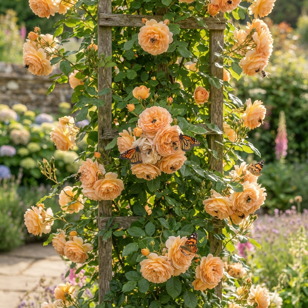 Peach Climbing Rose Flower Seeds for Planting