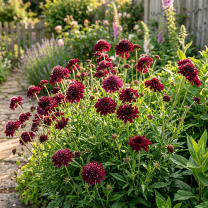 Scabiosa Atropurpurea Beaujolais Bonnets Seeds for Garden Planting