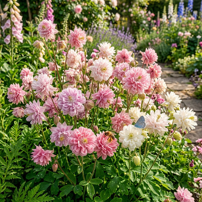 Pink Petticoat Columbine Seeds for Planting