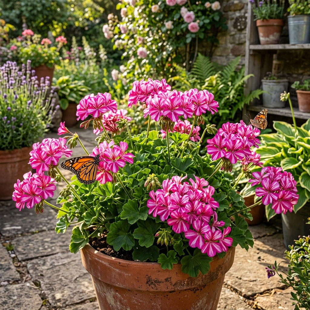 Pink Striped Geranium Flower Seeds for Planting