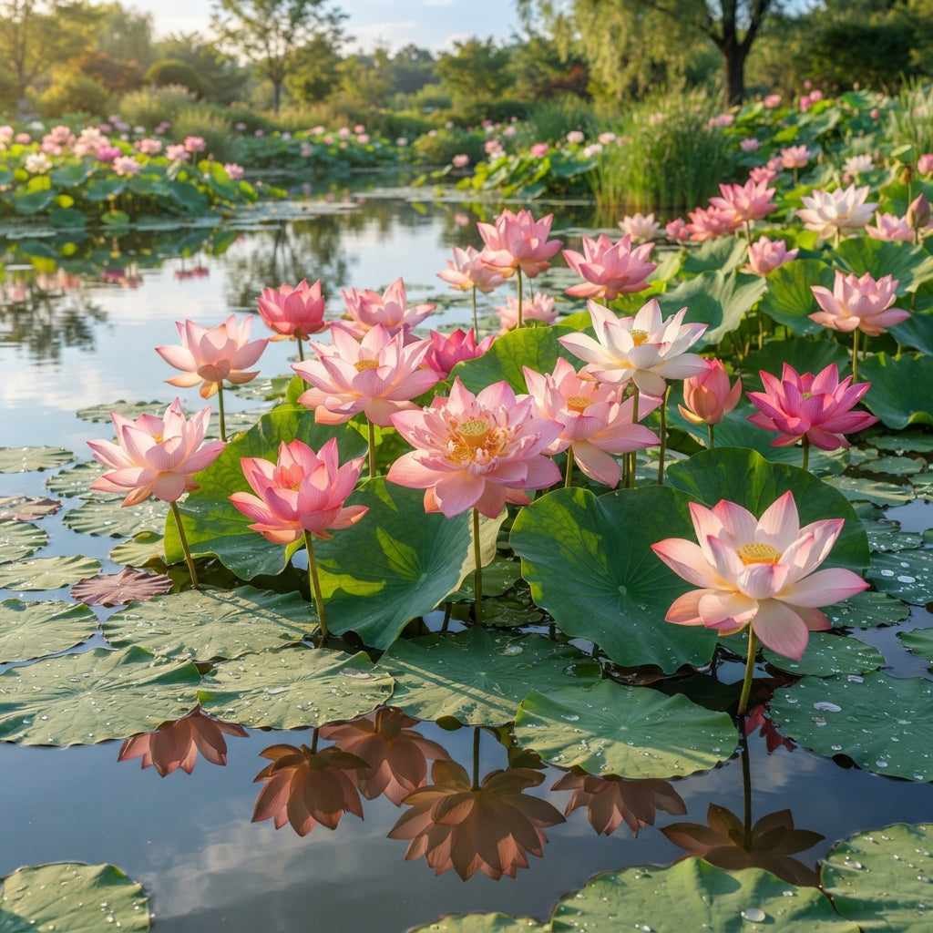 Nelumbo Nucifera Lotus Pink Water Plant Seeds - Lotus Flower Seeds for Garden