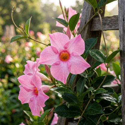 Pink Mandevilla Vine Flower Seeds for Planting