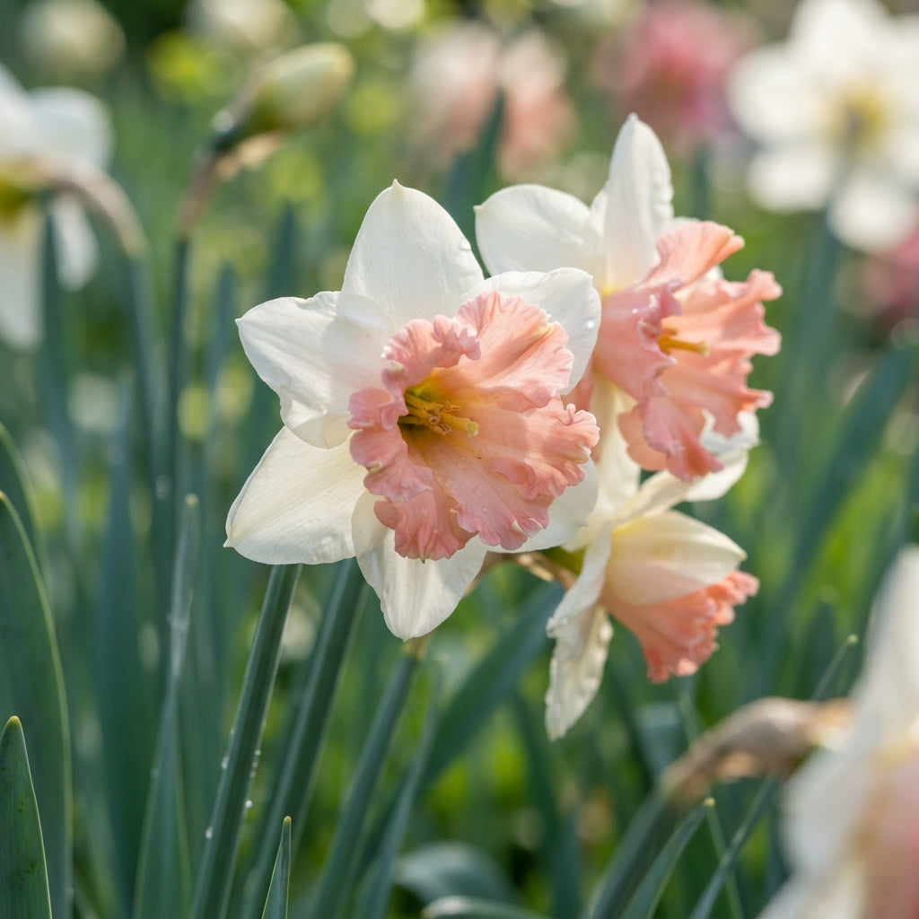 Pink White Daffodils Flower Seeds - Daffodil Flower Seeds for Garden