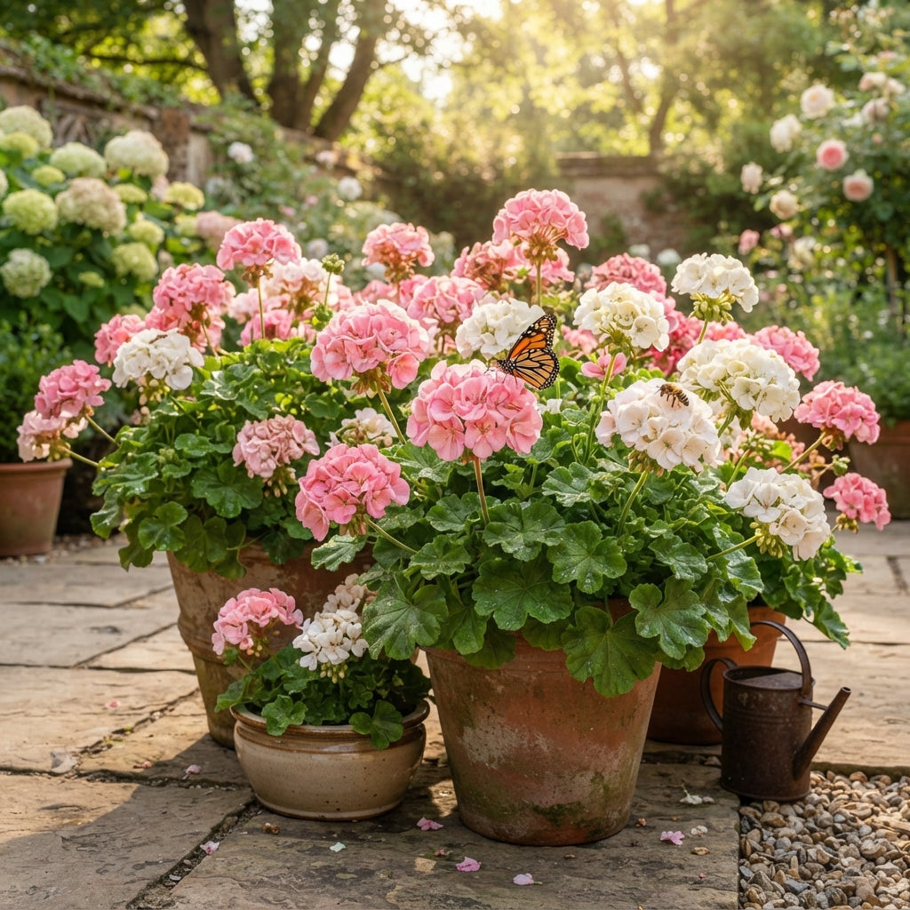 Pink and White Geranium Flower Seeds for Garden Planting