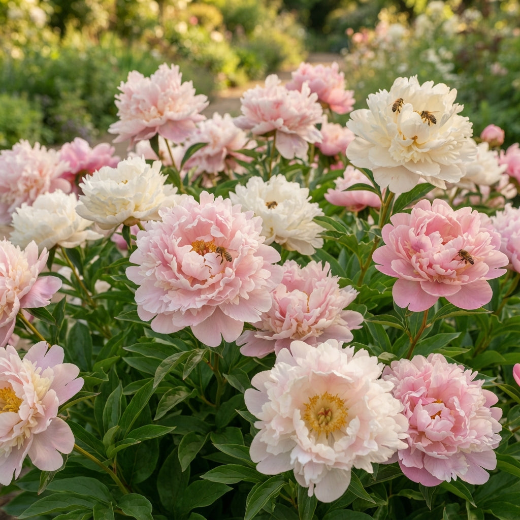 Pink and White Japanese Peony Flower Seeds for Planting