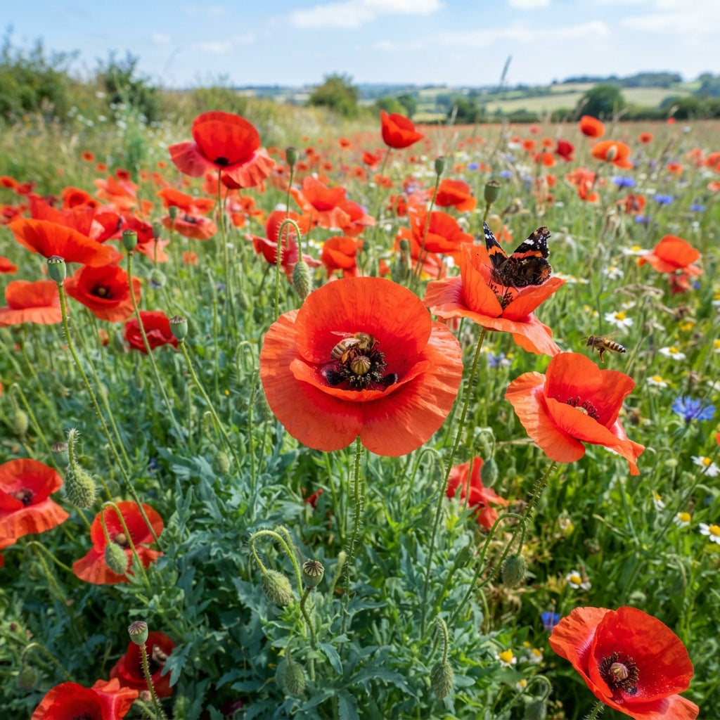 Red Indian Poppy Flower Seeds for Planting