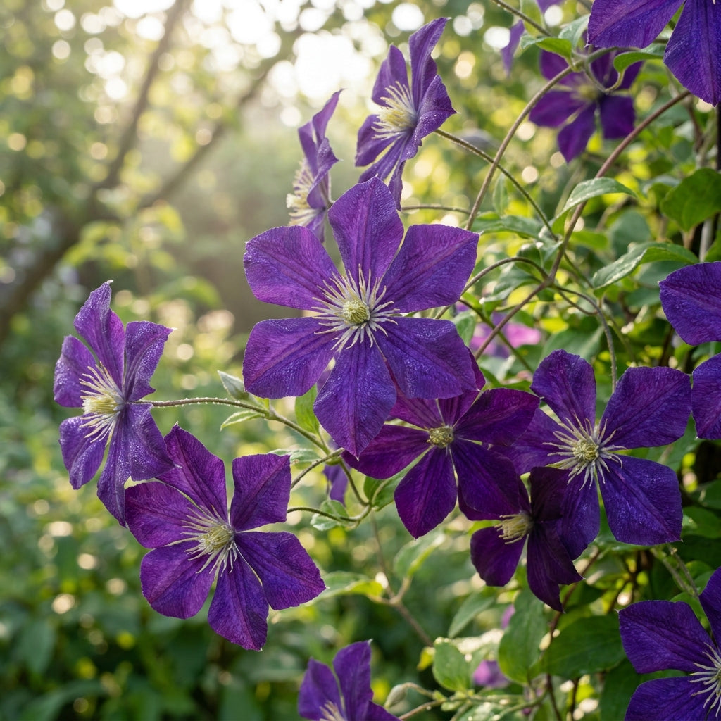 Purple Single Clematis Seeds for Planting