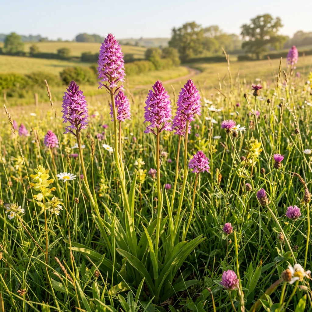 Purple Pyramid Monkey Orchid Flower Seeds for Planting