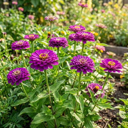 Zinnia Elegans Purple Seeds – Vibrant Purple Flowers